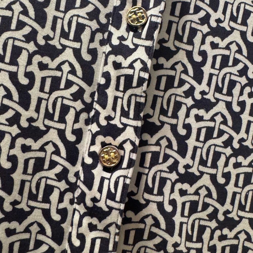 Tory Burch Monochrome Patterned Button Down Shirt - image 5